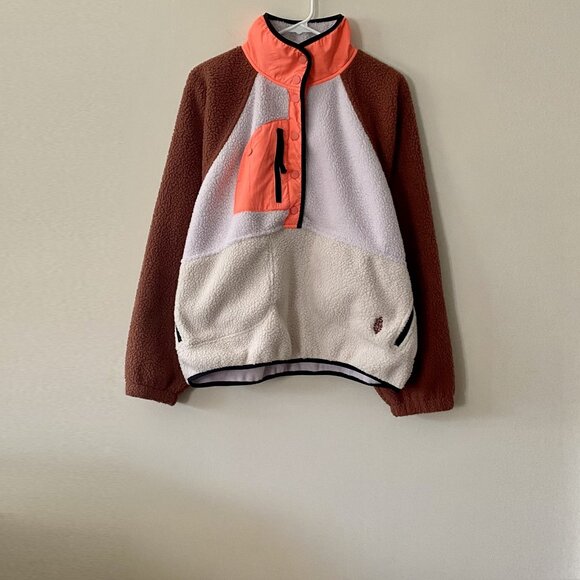 Free People Movement Hit The Slopes Colorblock Pullover NWOT - Picture 5 of 9